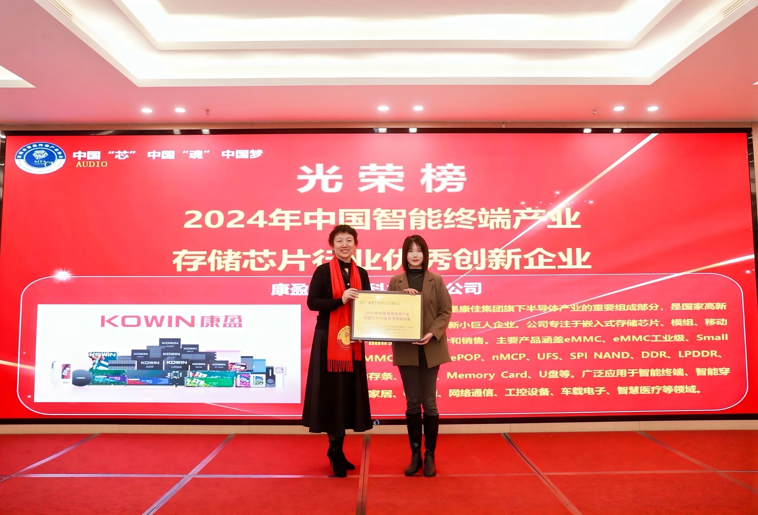 2024中国智能终端产业存储芯片行业优秀创新企业奖